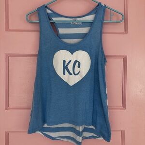 Blue KC Heart Tank Top